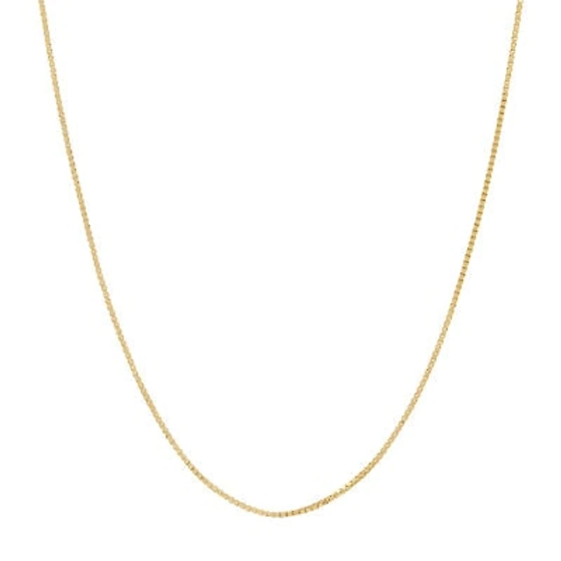 14K Gold .75mm Box Chain Necklace