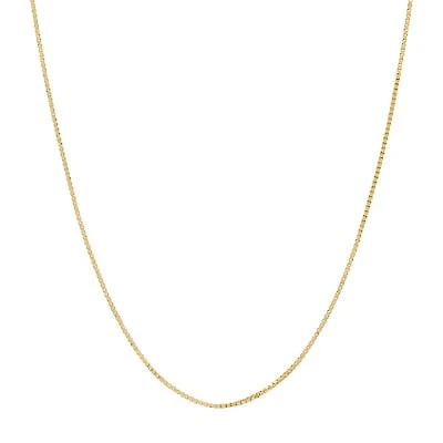 14K Gold .75mm Box Chain Necklace
