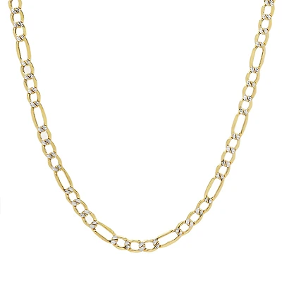 14K Gold 20 - 24 Inch Hollow Figaro Chain Necklace