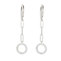 Paris 1901 By Charles Garnier Womens Cubic Zirconia Sterling Silver Drop Earrings