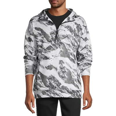 Sports Illustrated Mens Hooded Long Sleeve Quarter-Zip Pullover