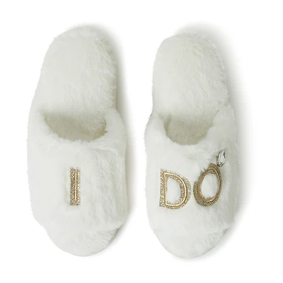 Dearfoams Lane Bridal Womens Memory Foam Slip-On Slippers