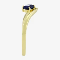Lab Created Gemstone 14K Gold Over Silver Oval Solitaire Cocktail Ring