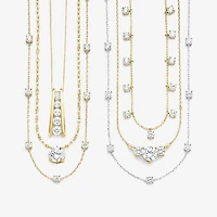 (G-H, Si2-I1) Womens 2 CT. T.W. Lab Grown White Diamond 10K Gold 18 Inch Pendant Necklace