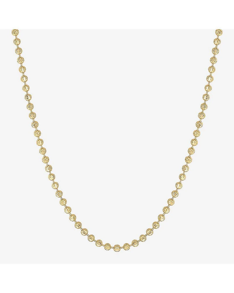 Limited Quantities! Womens 14K Gold 30 Inch Bead Chain Necklace
