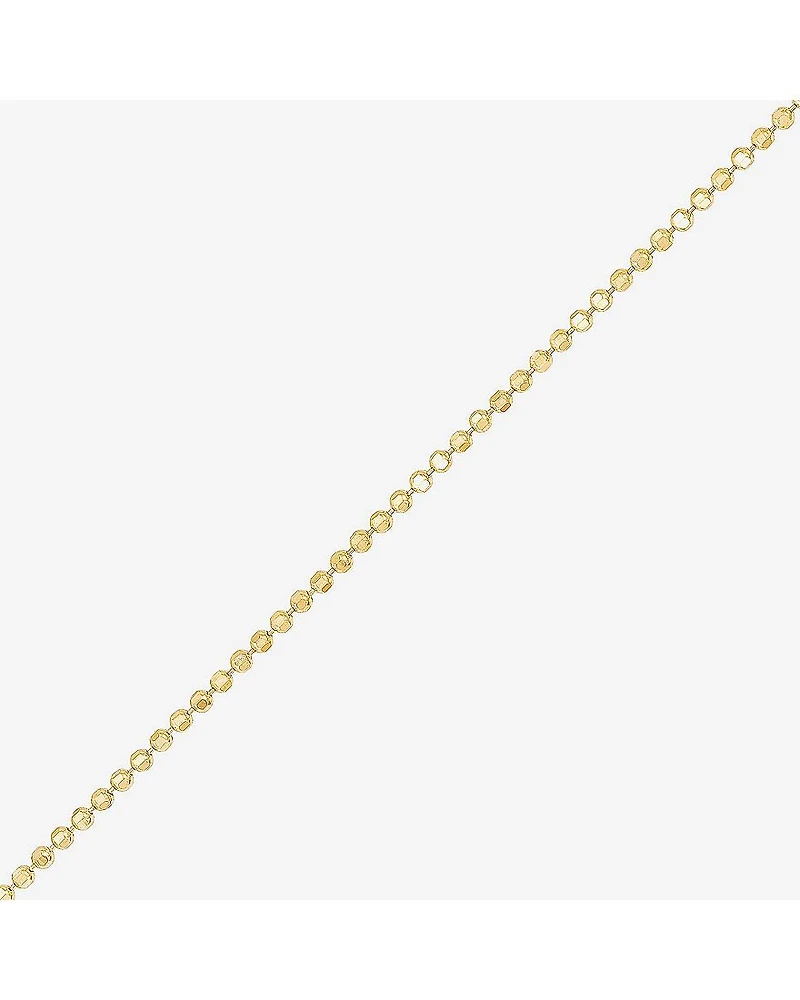Limited Quantities! Womens 14K Gold 18 Inch Bead Chain Necklace