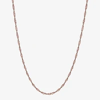 Limited Quantities! Womens 14K Gold Inch Singapore Chain Necklace