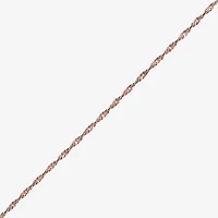 Limited Quantities! Womens 14K Gold Inch Singapore Chain Necklace