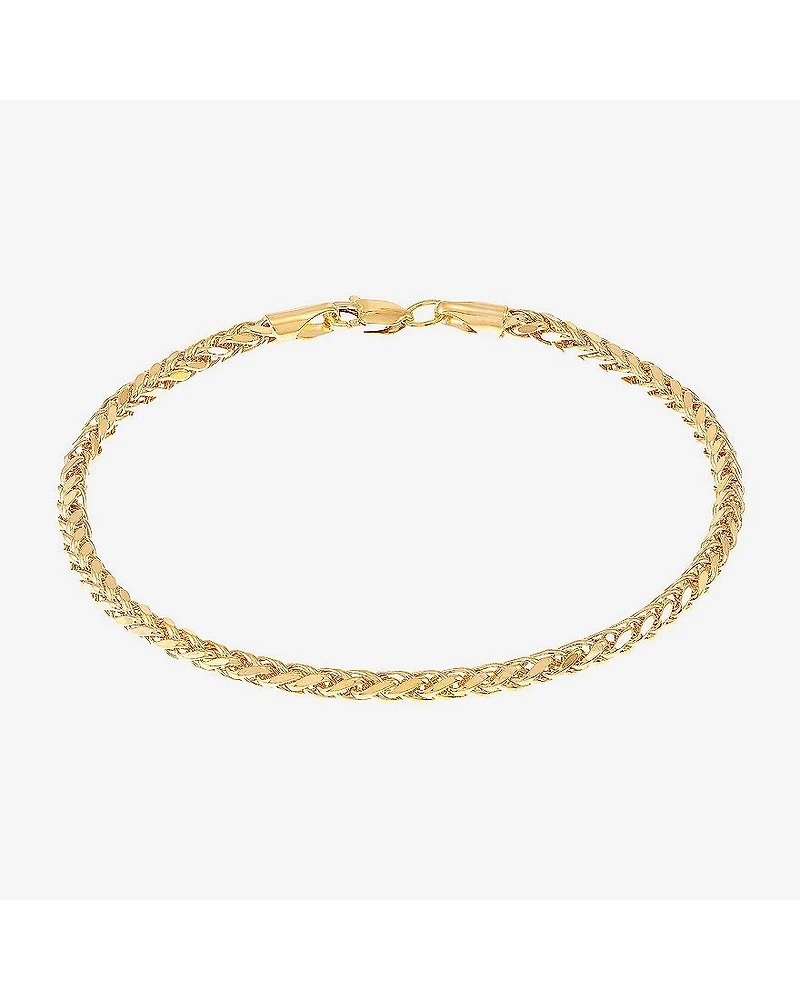 Limited Quantities! Womens 14K Gold Inch Hollow Link Chain Bracelet