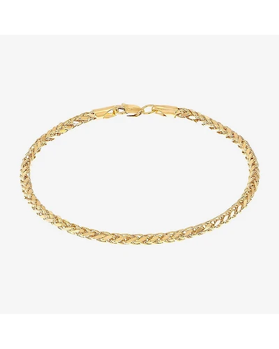 Limited Quantities! Womens 14K Gold Inch Hollow Link Chain Bracelet