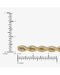 Limited Quantities! Womens 14K Gold 7.5 Inch Semisolid Rope Chain Bracelet