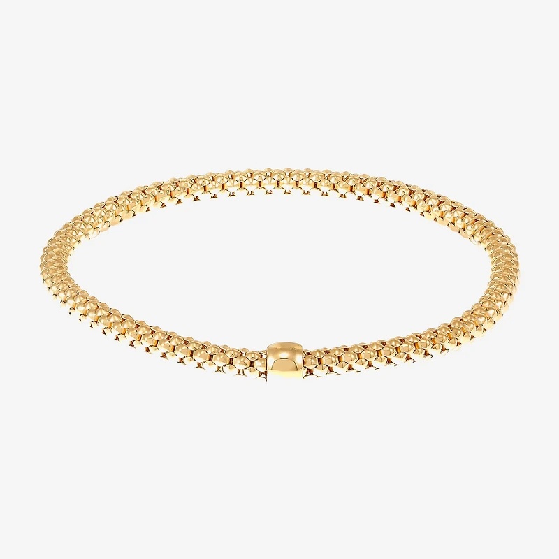 Limited Quantities! Womens 14K Gold 7.25 Inch Hollow Popcorn Chain Bracelet