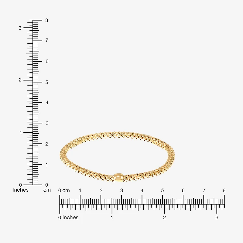 Limited Quantities! Womens 14K Gold 7.25 Inch Hollow Popcorn Chain Bracelet