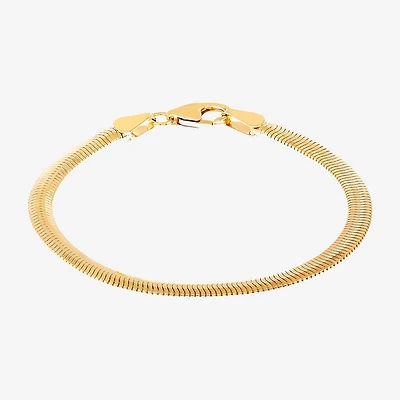 Limited Quantities! Womens 14K Gold 7 Inch Solid Snake Chain Bracelet