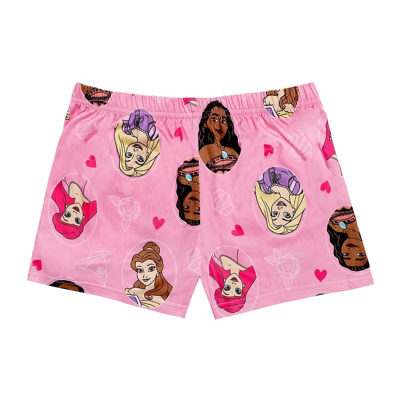 Disney Collection Girls Ariel Cinderella Princess Short Sleeve 2-pc. Pajama Set