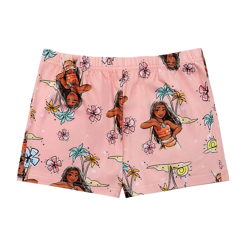 Disney Collection Girls Princess Moana Short Sleeve 2-pc. Pajama Set