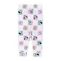 Disney Collection Toddler Girls Minnie Mouse Crew Neck Short Sleeve 4-pc. Pajama Set