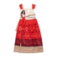 Disney Collection Toddler Girls Princess Moana Satin Straight Neck Sleeveless Nightgown