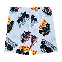 Little & Big Kid Boys Monster Jam Crew Neck Short Sleeve 4-pc. Pajama Set
