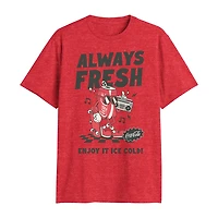 Coca Cola Mens Crew Neck Short Sleeve Regular Fit Graphic T-Shirt