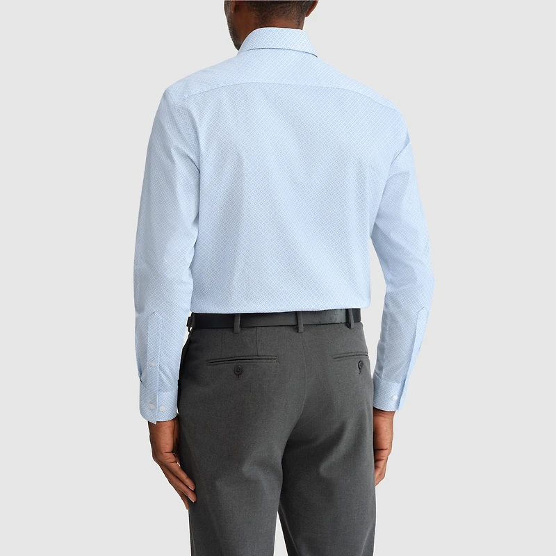 Van Heusen Everyday Defense Stain Shield Mens Regular Fit Stretch Fabric Wrinkle Free Long Sleeve Dress Shirt