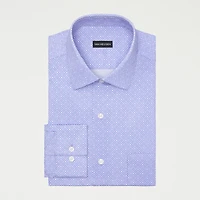 Van Heusen Everyday Defense Stain Shield Fitted Mens Modern Fit Stretch Fabric Wrinkle Free Long Sleeve Dress Shirt
