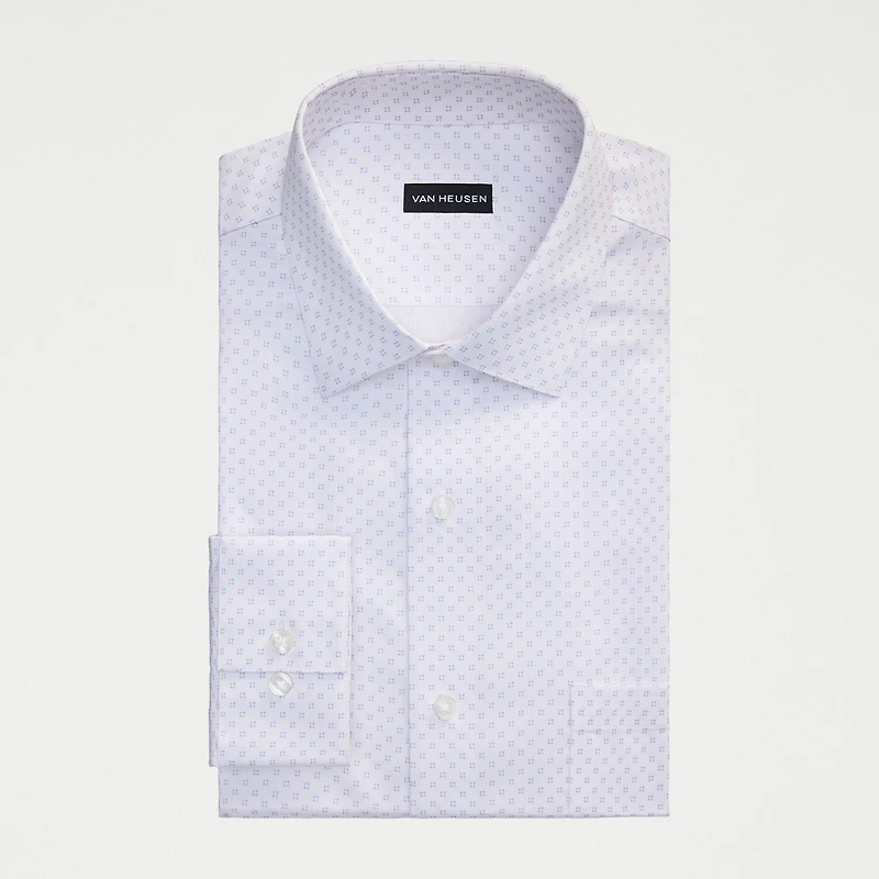 Van Heusen Ultra Flex Mens Regular Fit Stretch Fabric Wrinkle Free Long Sleeve Dress Shirt