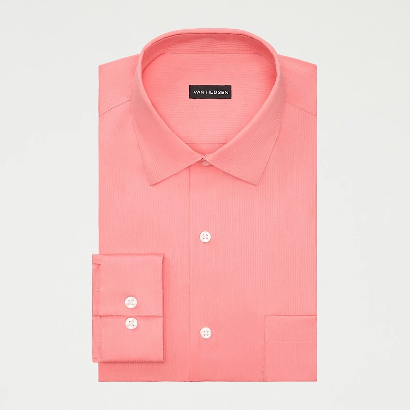 Van Heusen Everyday Defense Stain Shield Big And Tall Mens Regular Fit Stretch Fabric Wrinkle Free Long Sleeve Dress Shirt