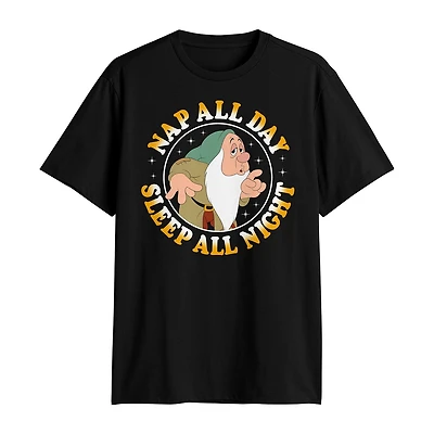 Novelty Mens Crew Neck Short Sleeve Classic Fit Seven Dwarfs Big and Tall Graphic T-Shirt