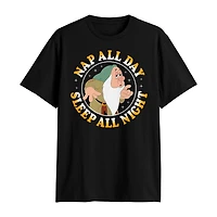 Novelty Mens Crew Neck Short Sleeve Classic Fit Seven Dwarfs Big and Tall Graphic T-Shirt