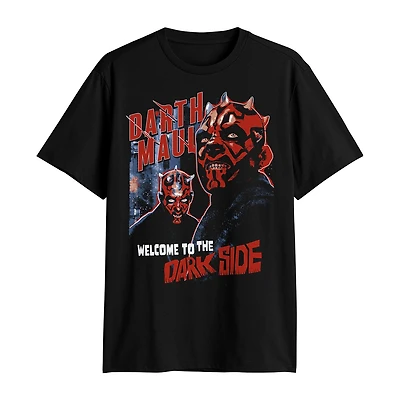 Mens Crew Neck Short Sleeve Classic Fit Star Wars Big and Tall Graphic T-Shirt