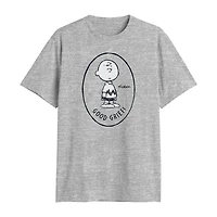 Novelty Mens Crew Neck Short Sleeve Classic Fit Peanuts Big and Tall Graphic T-Shirt