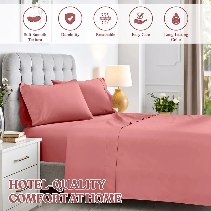 SUPERIOR® Cotton Rich Blend Durable Soft 600tc Deep Pocket Sheet Set