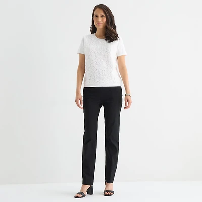 Liz Claiborne Lisa Womens Tall Straight Pull-On Pant