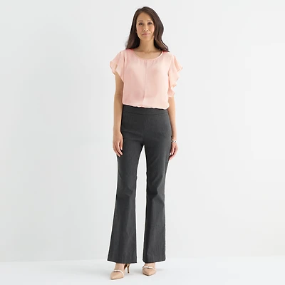 Liz Claiborne Lisa Womens Tall Flare Pull-On Pant