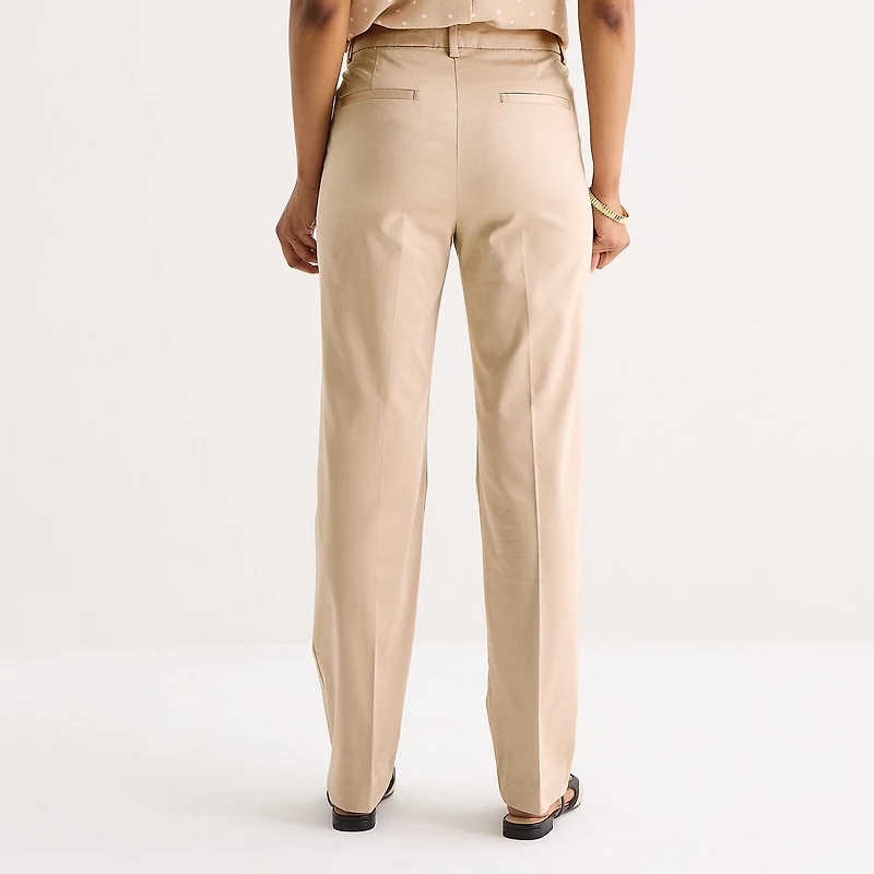 Liz Claiborne Womens Tall Flare Mid Rise Trouser