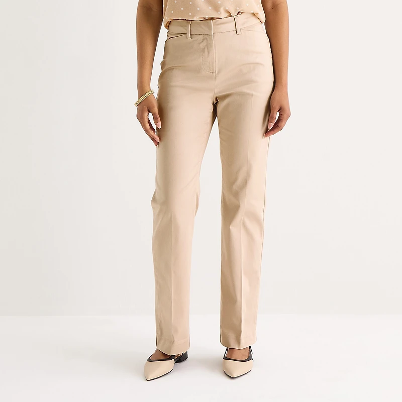 Liz Claiborne Womens Tall Flare Mid Rise Trouser