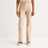 Liz Claiborne Womens Tall Flare Mid Rise Trouser