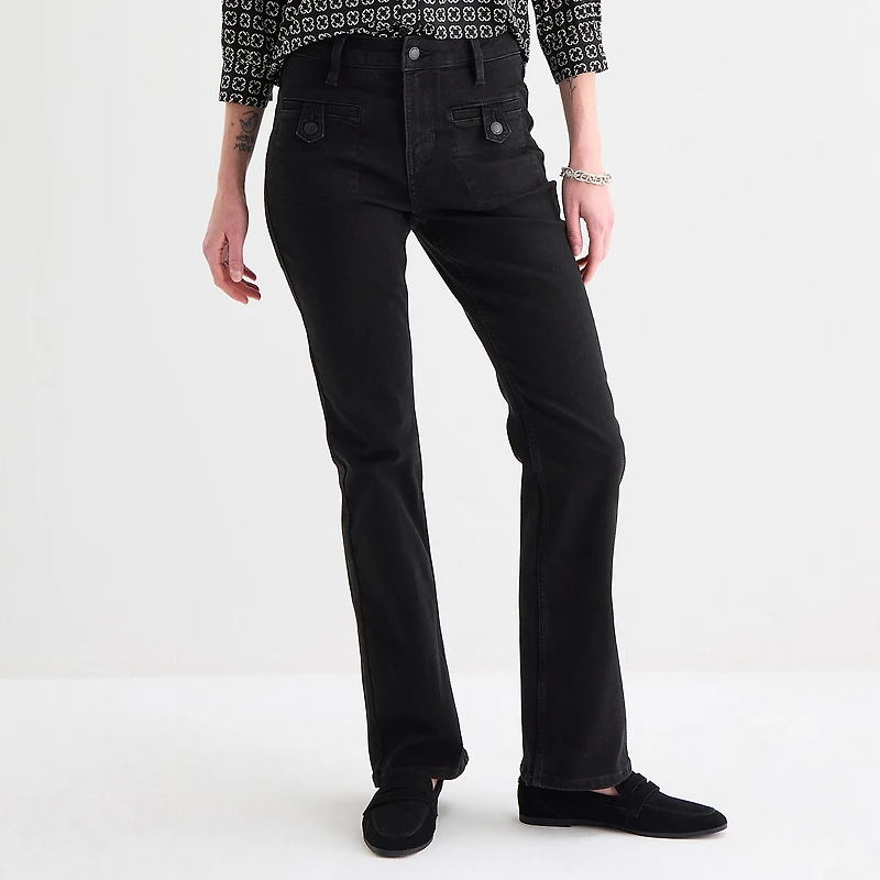 Liz Claiborne Lana Womens Tall High Rise Bootcut Jean
