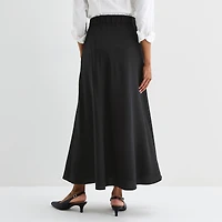 Liz Claiborne Womens Tall Mid Rise Long A-Line Skirt
