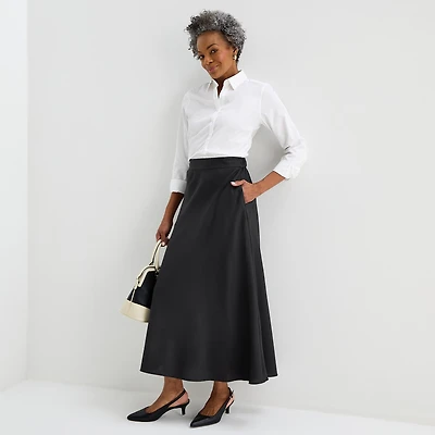 Liz Claiborne Womens Tall Mid Rise Long A-Line Skirt