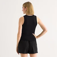 a.n.a Womens Tall Henley Neck Sleeveless Tank Top