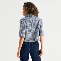 Liz Claiborne Womens Short Sleeve Blouse
