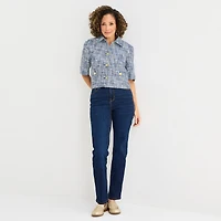 Liz Claiborne Womens Short Sleeve Blouse