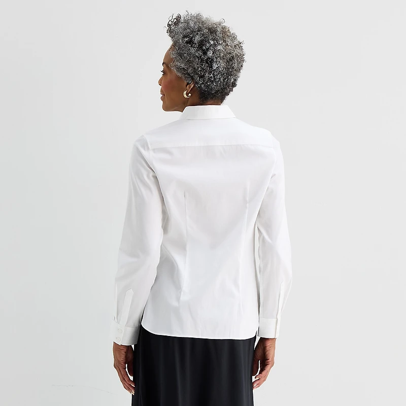 Liz Claiborne Womens Long Sleeve Dress Shirt