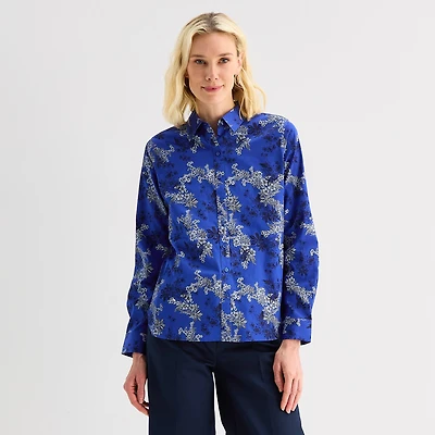 Liz Claiborne Womens Long Sleeve Dress Shirt