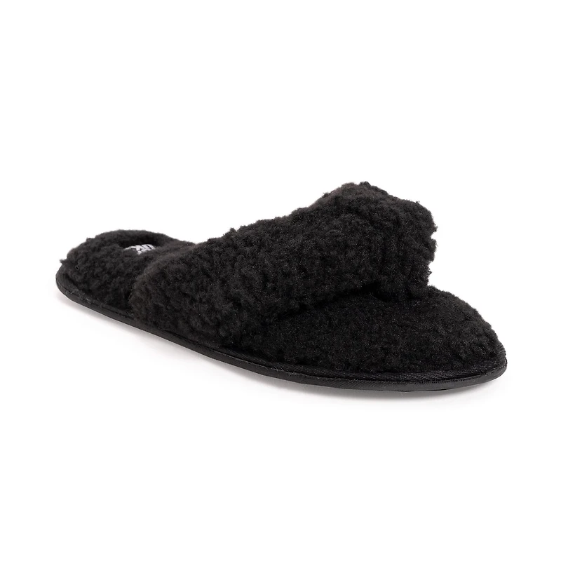 Muk Luks Taryn Thong Womens Memory Foam Slip-On Slippers