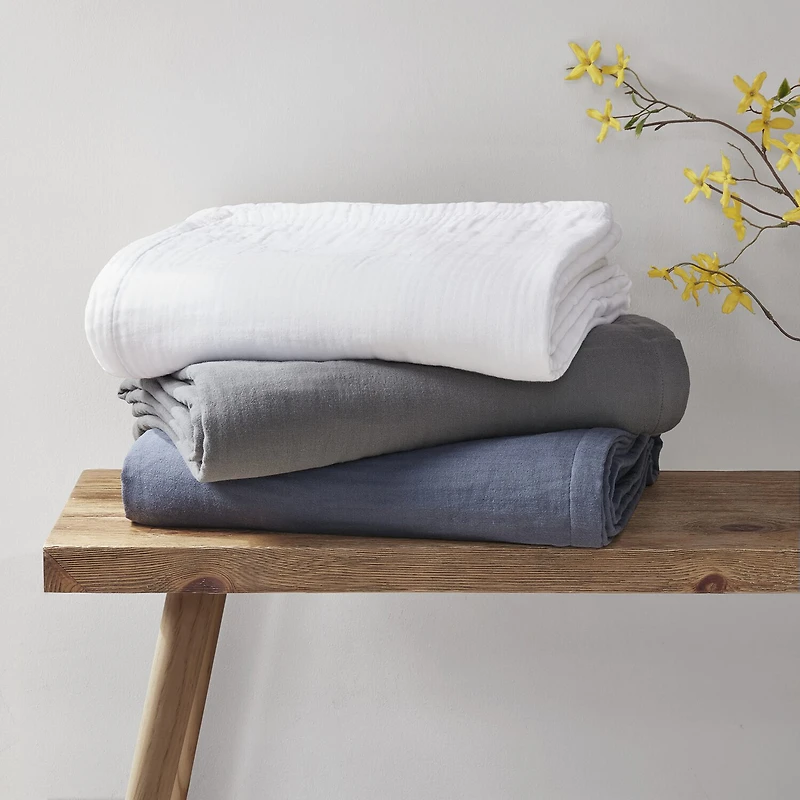 Madison Park Gauze 100% Cotton Lightweight Blanket