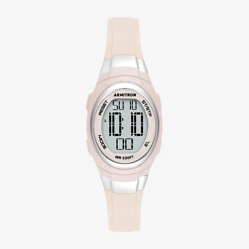 Armitron Womens Chronograph Multi-Function Pink Strap Watch 45/7034plp