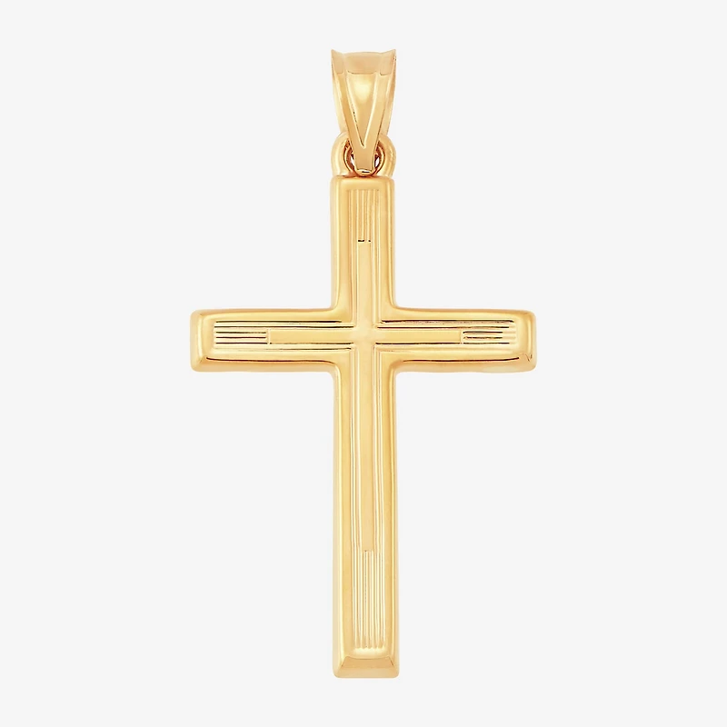 Mens 14K Gold Cross Pendant